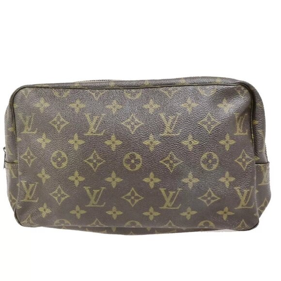 LOUIS VUITTON Trousse Toilette 28 Clutch Hand Bag Monogram Brown - Picture 13 of 14